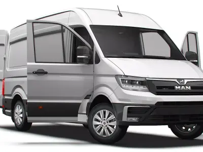 MAN TGE Van MWB HR HQInterior 2025 UKspec 3D model