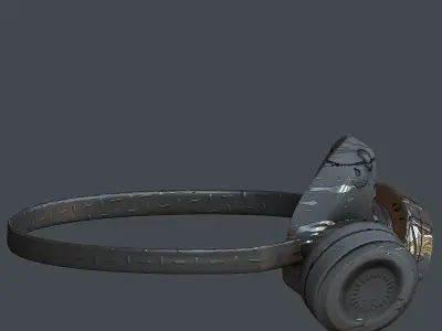 Gas mask helmet 3d model scifi Low-poly Low-poly 3D model