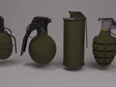 Grenades Pack Free 3D model