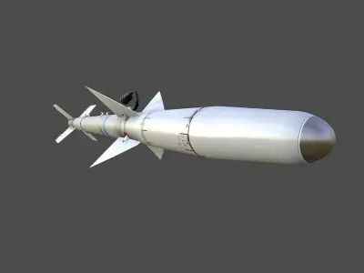 AIM9 E missile Low-poly 3D model