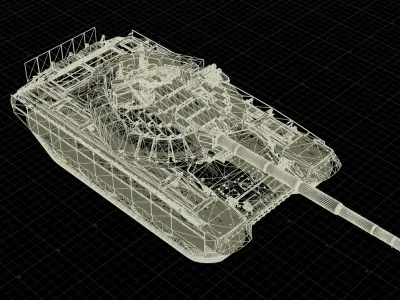 Russian T-72 main battle tank 3D model