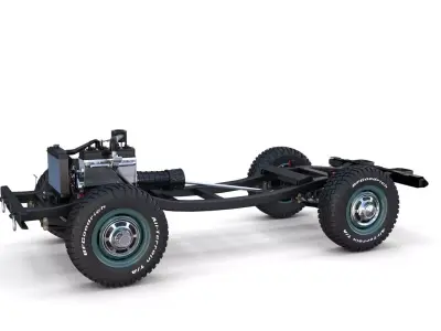 Full Offroad Vehicle Chassis 3D model