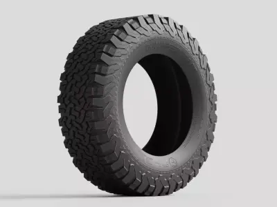 Offroad Tire Free low-poly 3D model