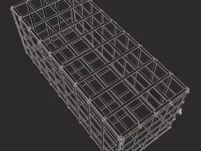 Metal Cage Low-poly 3D model