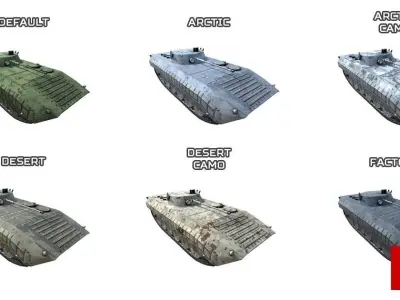 Low Poly BMP2 IFV Low-poly 3D model