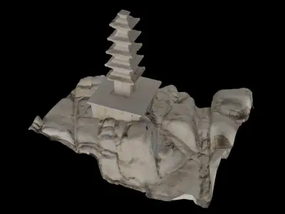  5-story stone pagoda 3D model