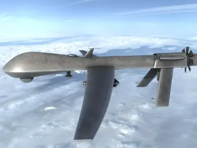 military Atomics Predatorplane drone 3D model