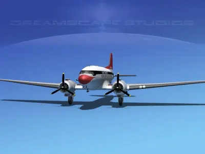 Douglas DC-3 Northwest 3D model