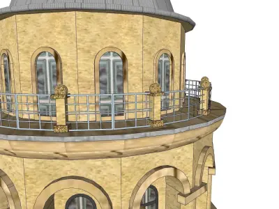 galata tower 3D model