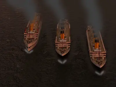  Olympic Class Liners 3D Model Collection