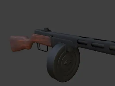 ppsh-41 rifle Free low-poly 3D model
