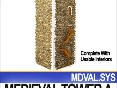 Medieval Tower A 3D model