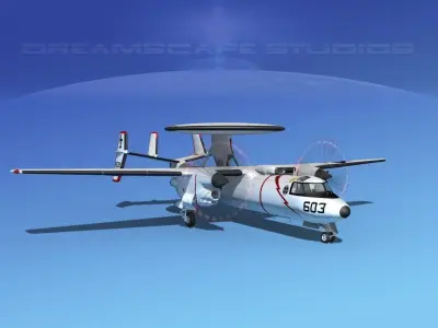 Grumman E-2C Hawkeye V03 3D model