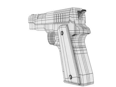 M1911 Pistol Low-poly 3D model