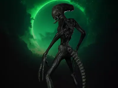 Alien Monster 3 Low-poly 3D model