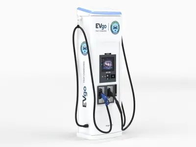 BTC Power 50 kW Slim Line DC EV Fast Car Charger Station 3D model