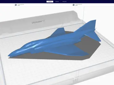 McDonnell Douglas F-4E Phantom Low-poly 3D model