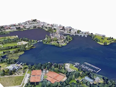 Schwering Castle - Palace Low-poly 3D model