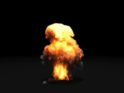 Super Realistic Explosion 7 -vdb animated 3D model