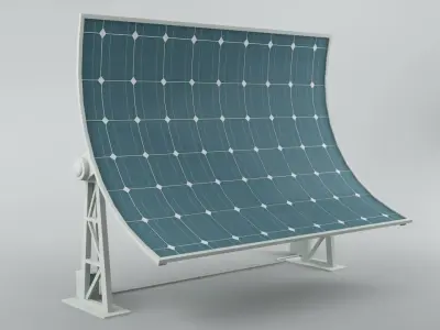 Solar panel 02 rotative 3D model