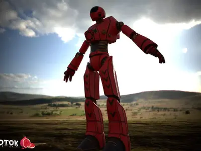 Robot Free low-poly 3D model