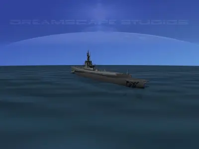 Balao Class Submarine USS Bonefin SS287 3D model