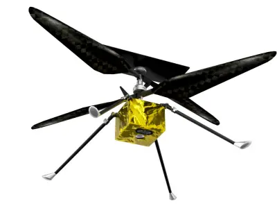 Ingenuity helicopter Low-poly 3D model