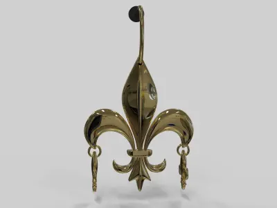 fleur de lis earring 3D model