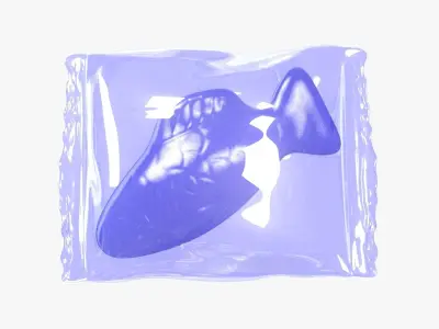 Wrapped Blue Fish model 3D model