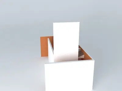 miriorkut office desk with top and bottom Free 3D model