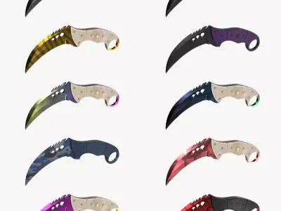 Talon Knifes Set 3D model