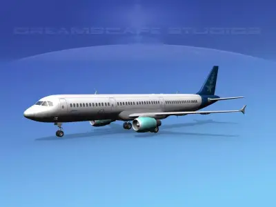 Airbus A321 Star Lines 3D model