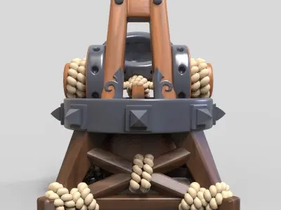 Catapult Ballista Trebuchet Ancient Medieval Siege Engine 3D model