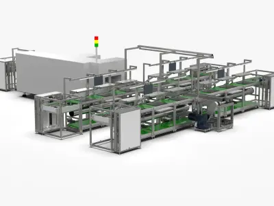 Selective Soldering Production Line 3D model