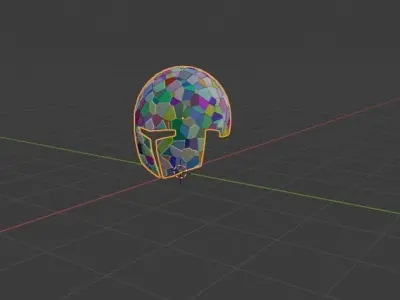 reinbow sporten helmet Low-poly 3D model