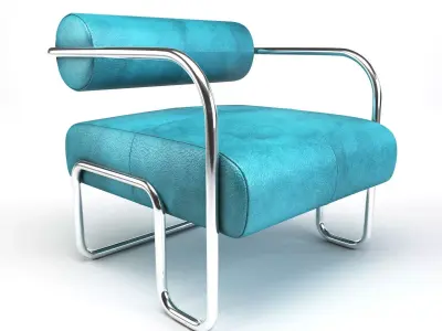 Armchair leather lounge chair Free 3D model