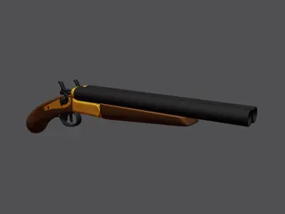 Old shotgun 3D model