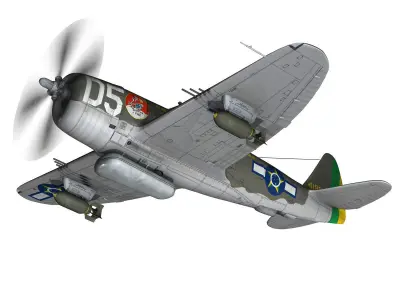 Republic P-47D Thunderbolt - Brazilian Air Force 3D model