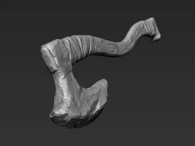Zbrush Battle Axe 01 3D model