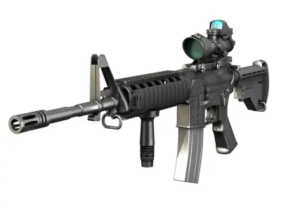 Colt M4A1 Sopmod ACOG 3D model