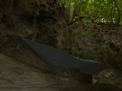 Scifi Vehicle Hyperion Low-poly 3D model