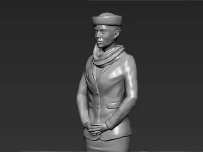 Emirates Airline stewardess 3D printing ready stl obj formats 3D print model
