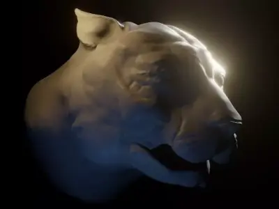 Tiger high poly sculpt Free 3D model