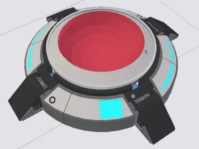 Sci-Fi Platform 01 Low-poly 3D model