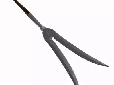 Fauchard fork polearm 3D model