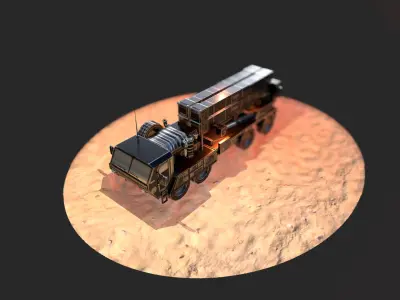 MIM-104 Patriot Low-poly 3D model