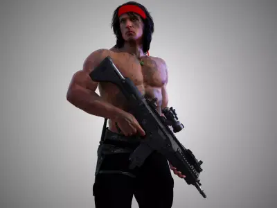 John Rambo - Sylvester Stallone 3D model