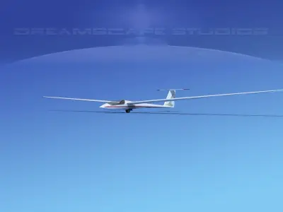 Schleicher ASW 22 Sailplane V04 3D model