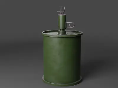 M16 Landmine Low poly 3d Model Low-poly 3D model