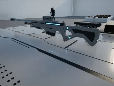 Scifi Sniper Pulse  Low-poly 3D model